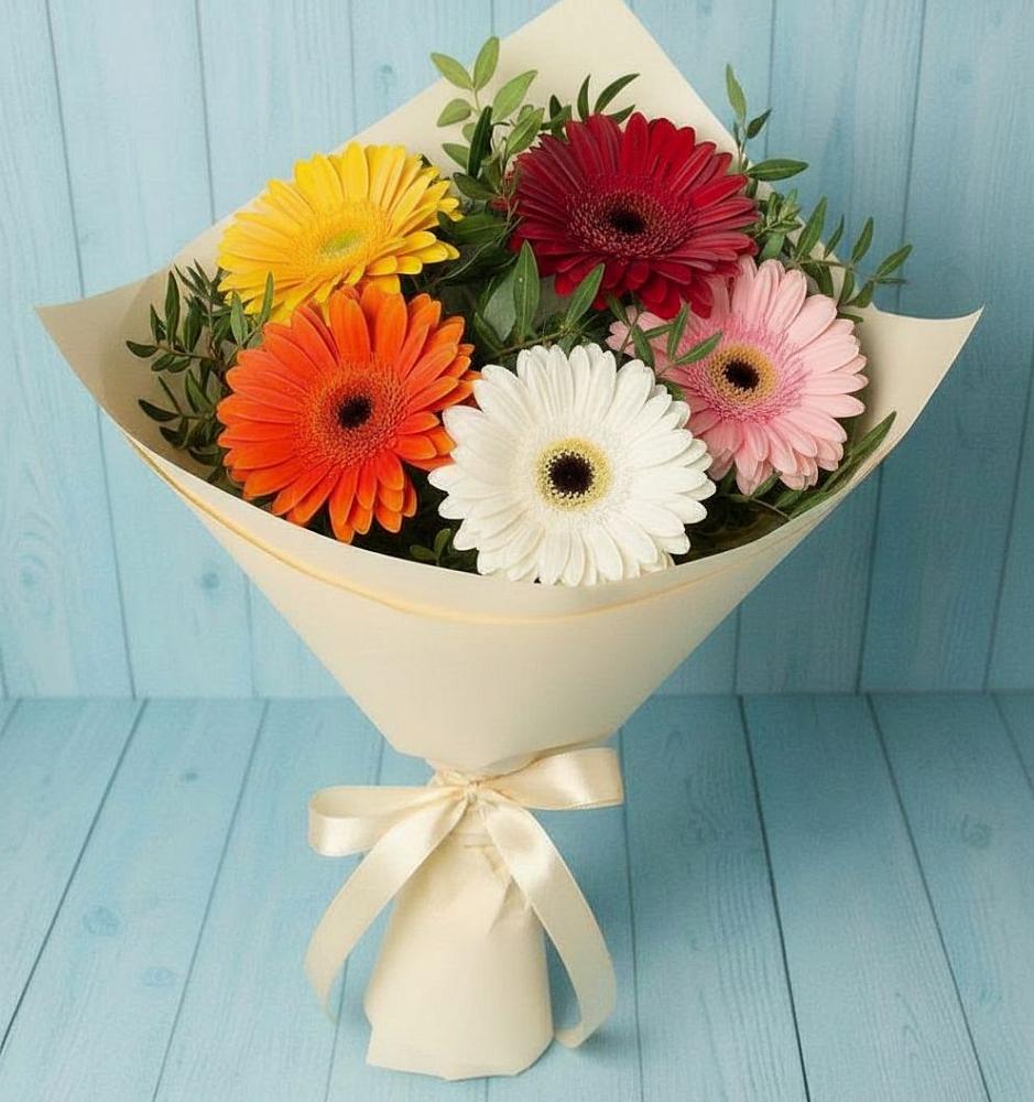 Букет цветов из: Герберы в Рахманово