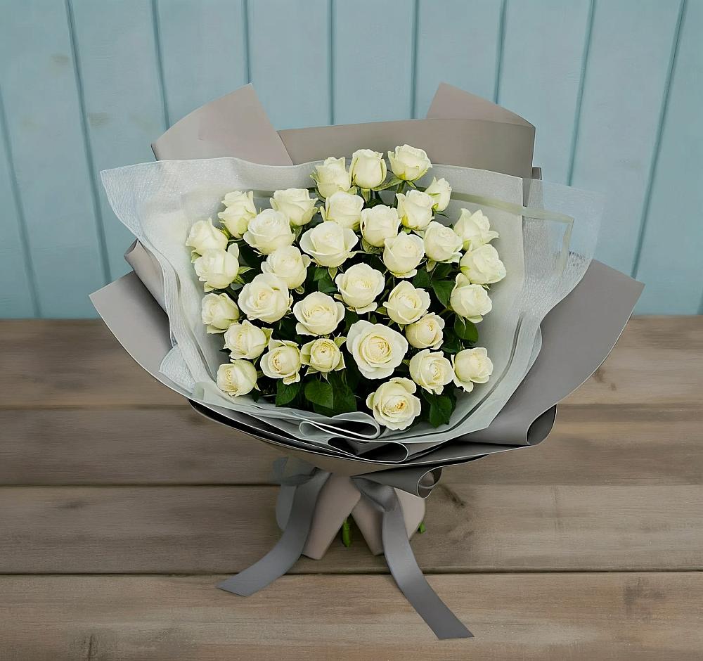 Букет Белоснежная нежность в Рахманово