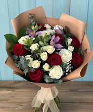 Букет цветов из:  Розы и Альстромерии в Рахманово