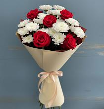 Букет цветов из:  Розы и Хризантемы в Рахманово