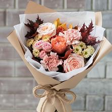 Букет цветов из:  Гвоздики, Хризантемы и Розы в Рахманово