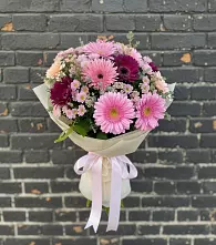 Букет цветов из:  Герберы и Хризантемы в Рахманово