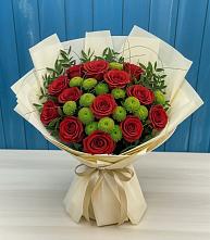 Букет цветов из:  Розы и Хризантемы #REPLACE_PRED# Рахманово