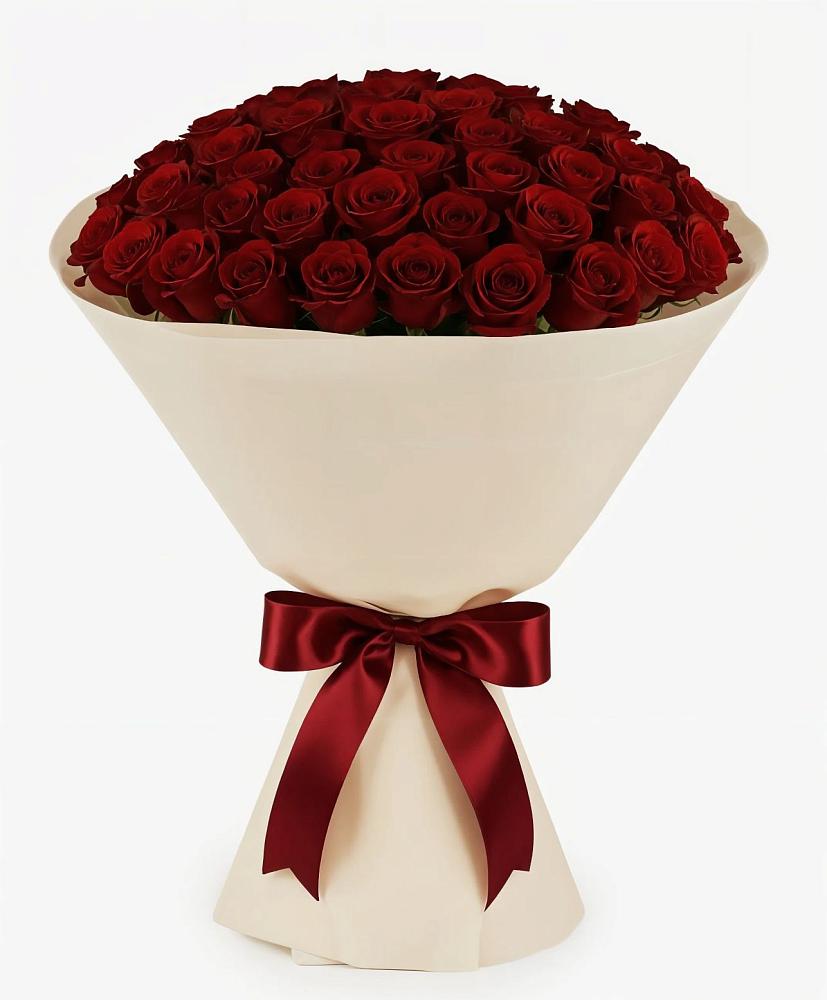 Букет 101 Бордовая роза Блэк Бакарра в Рахманово